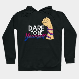 Dare To be Youself awareness Bisexual Pride LGBT Hoodie